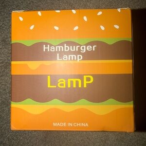 Hamburger Lamp - Fun Orange and Brown Design